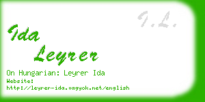 ida leyrer business card